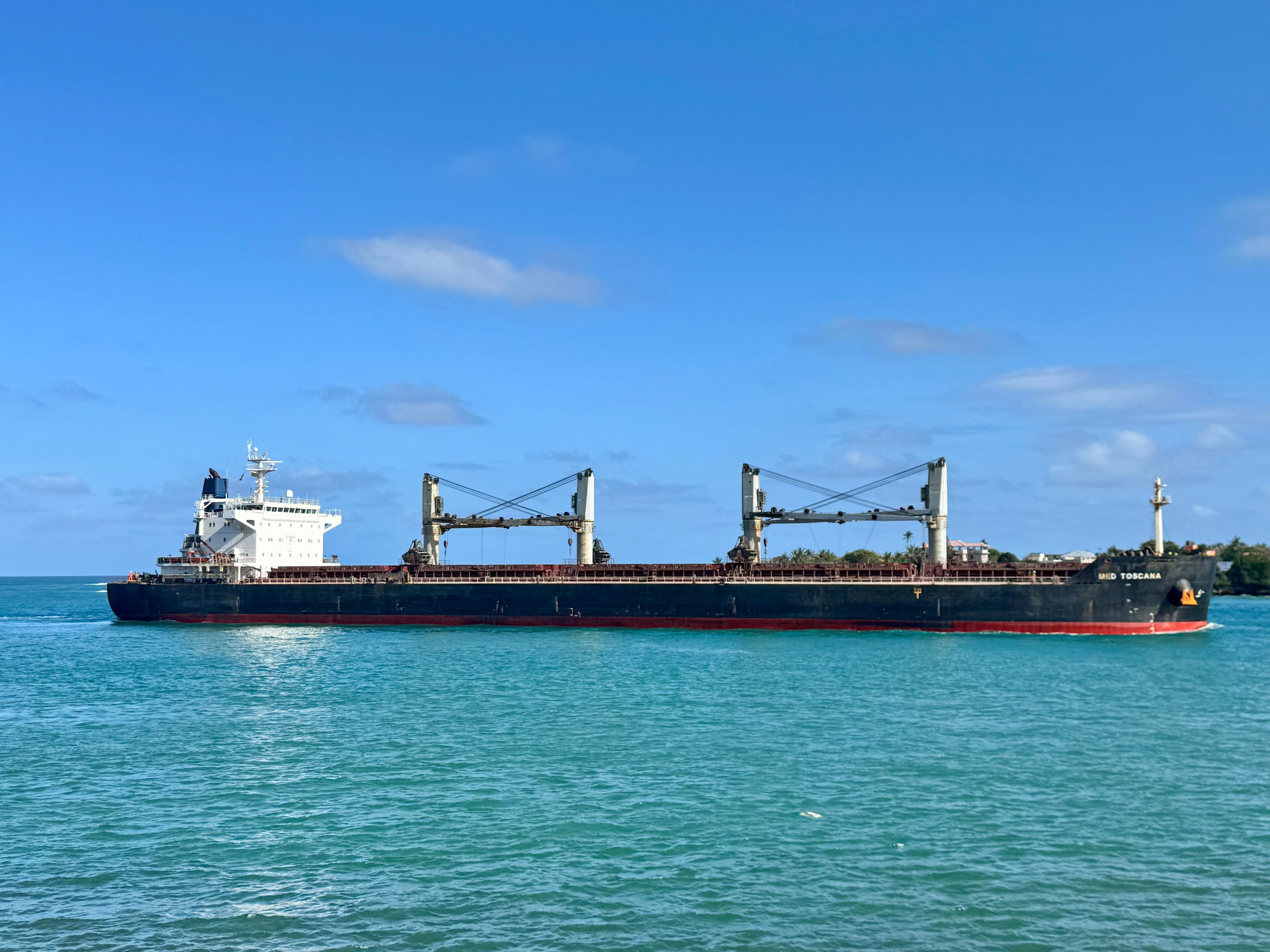 Cargo ship off the Kenyan coast