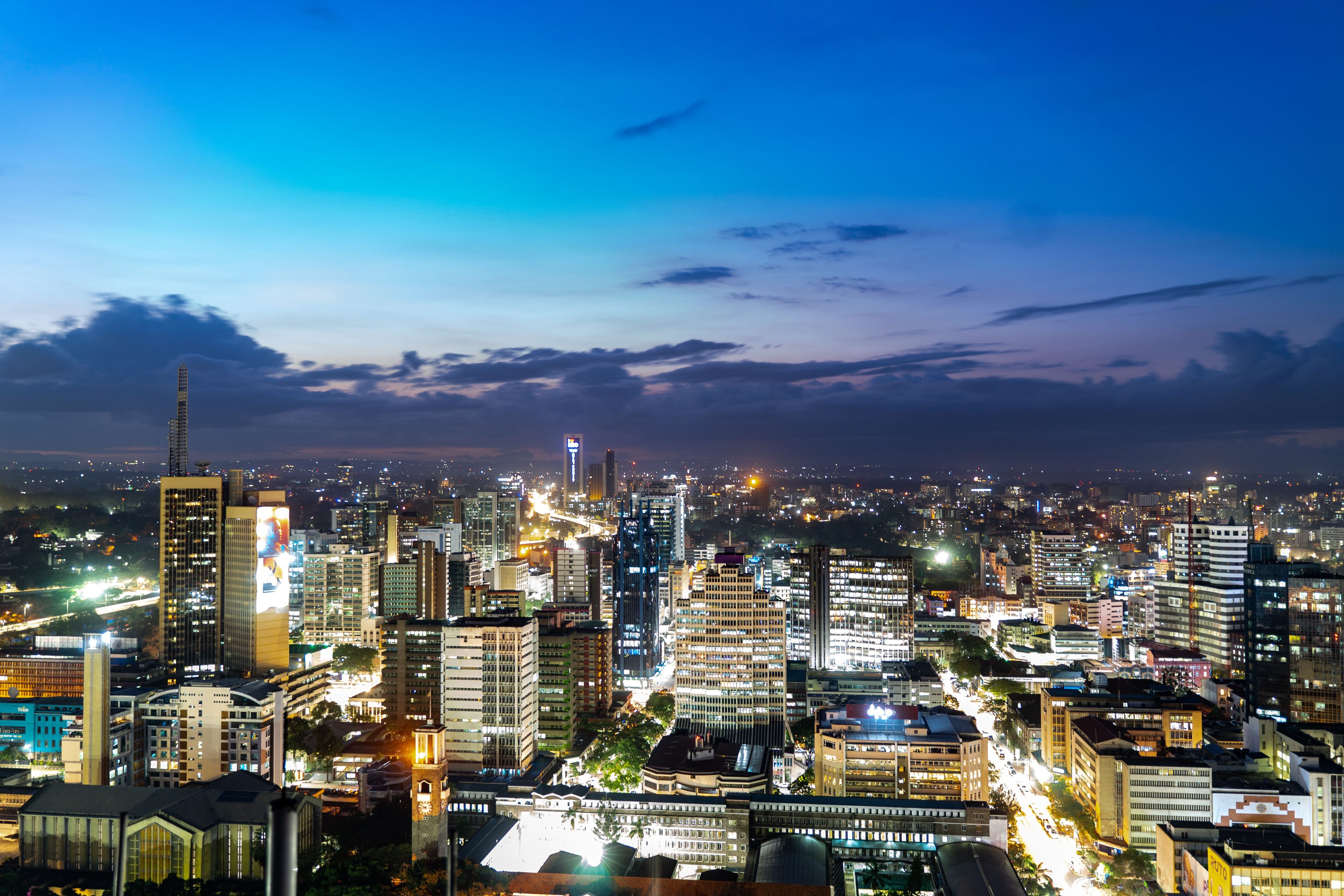 Nairobi skyline at night